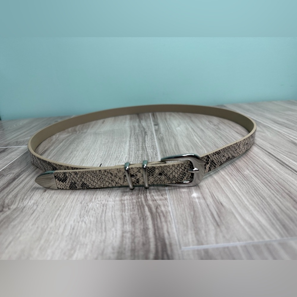 Express Tan Snake Print Belt